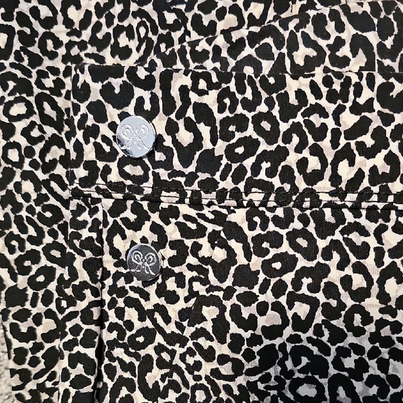 Rafaella Black and White Leopard Print Fabric - Picture 2 of 5